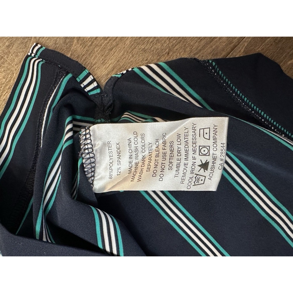 Footjoy Polo Large Blue Striped TPG Scottsdale Short Sleeve Golf Logo - Picture 5 of 11